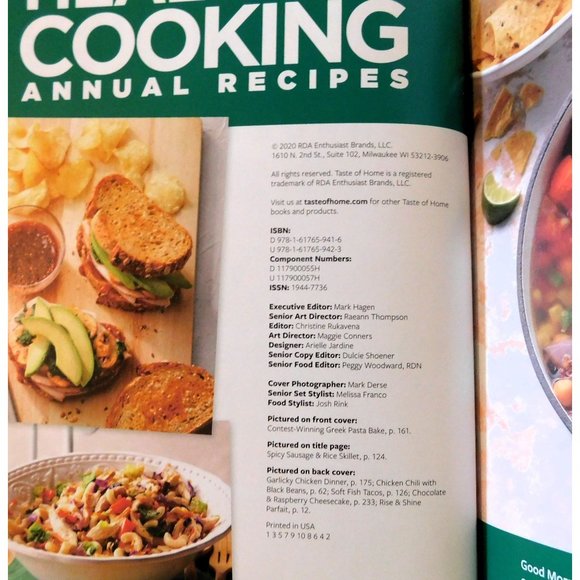 Taste of Home Healthier Cooking Annual Recipes 2020 Cookbook Hardcover - Picture 3 of 8